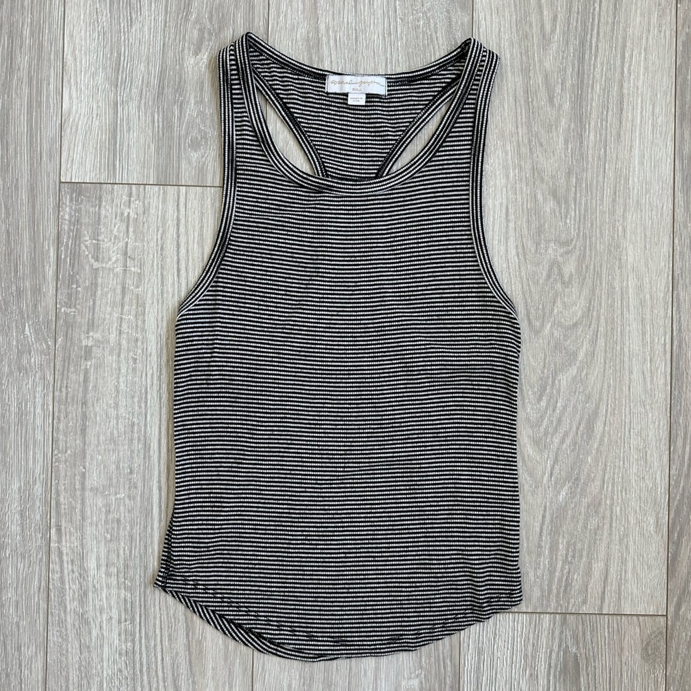 Spiritual Gangster Striped Racerback Tank Top